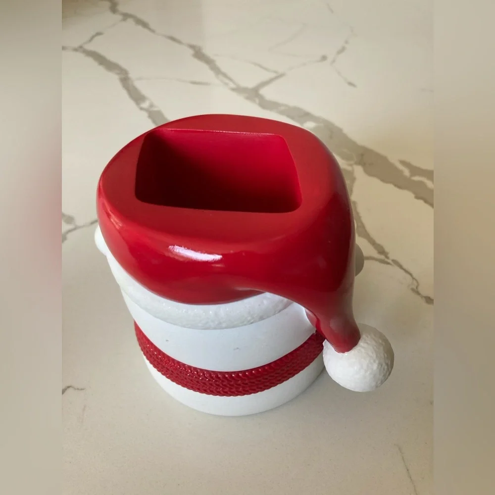 NWT Bath & Body Works Christmas Santa Polar Bear foaming soap holder red white